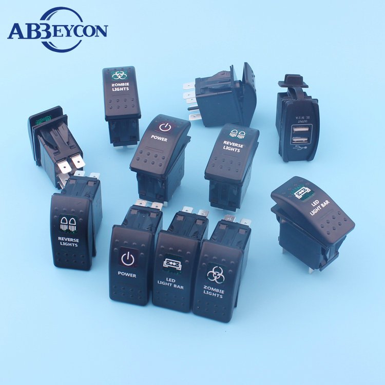 Marine Led Rocker Switch/12V 24V Auto/Boat Dpdt Rocker Switch/Waterproof Limit Rocker Switch With Pto